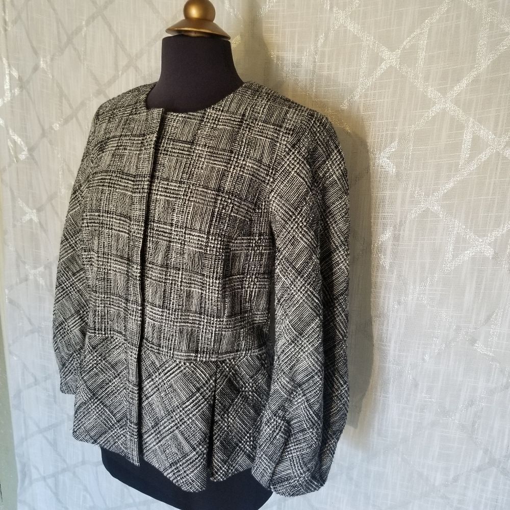Banana Republic Jacket Blazer Office Career Womens Size 12 Geometric New - Picture 3 of 8